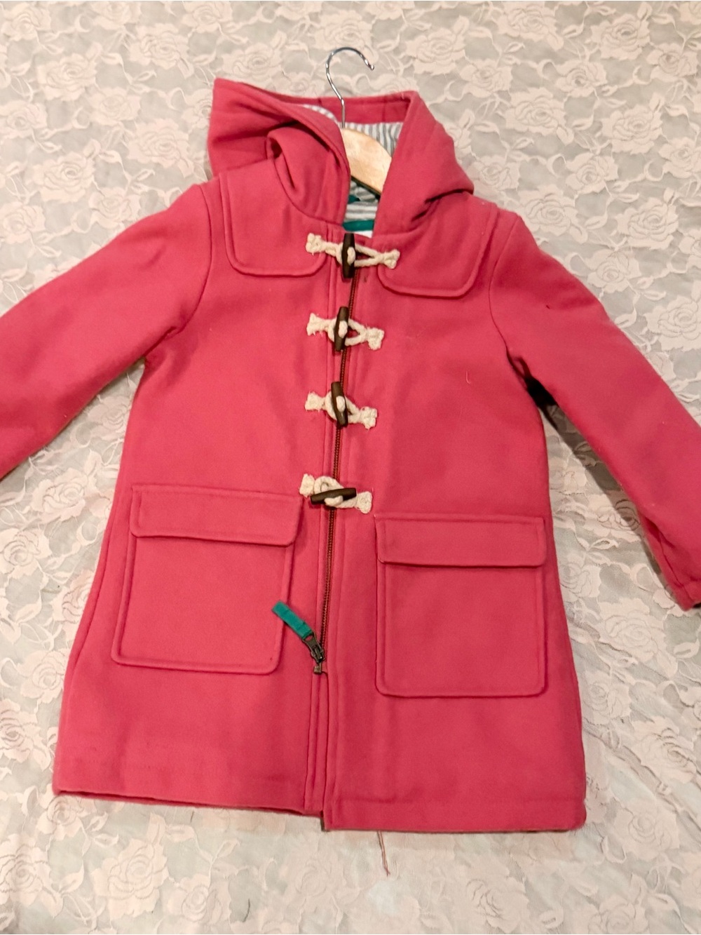 Boden pink duffle coat size 4-5 years